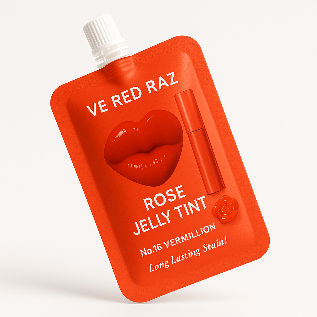 Lip Jelly — Vermillion — Rose-Infused Lip Gloss