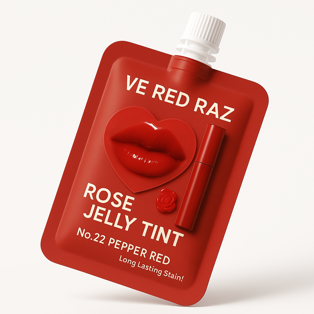 Lip Jelly — Pepper Red — Rose-Infused Lip Gloss