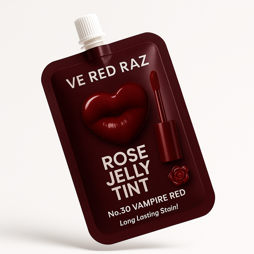 Lip Jelly — Vampire Red — Rose-Infused Lip Gloss