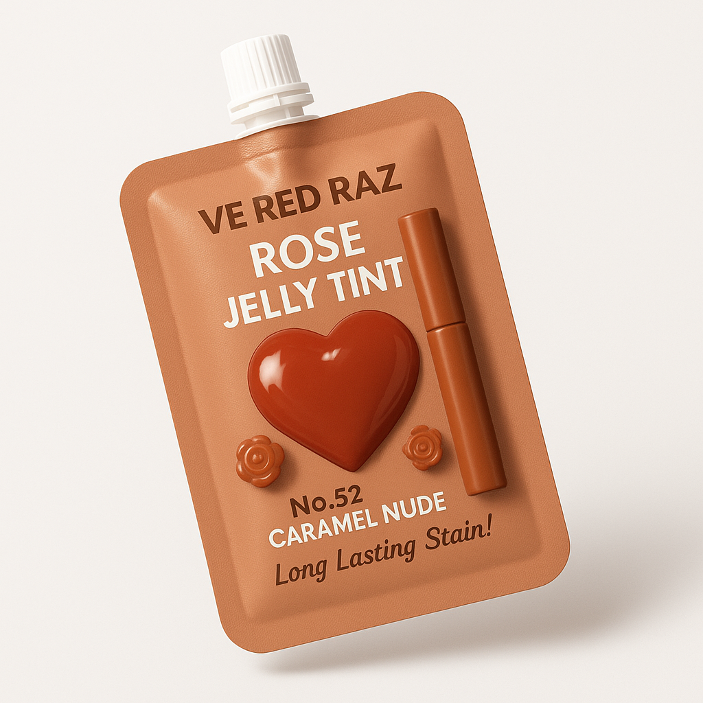Lip Jelly — Caramel Nude — Rose-Infused Lip Gloss